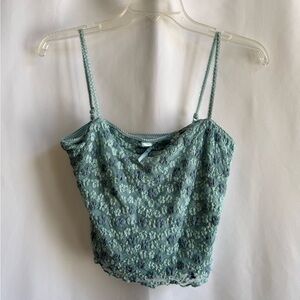 Lace Camisole Tank Top - Light Blue